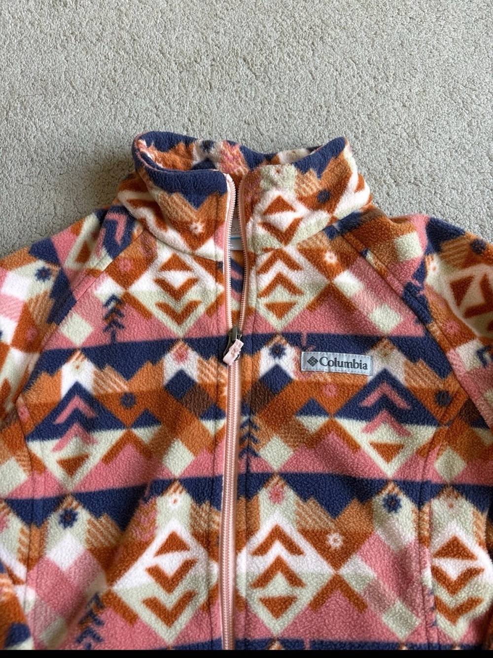 Columbia Girls’ Benton Springs II Printed Fleece Jacket | Size L 14/16 - Picture 2 of 6